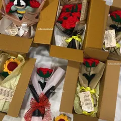 A behind-the-scenes look at my workspace with multiple orders packed and ready to ship. Each box contains a unique, handmade creation, a piece of someone's dream ready to be delivered.