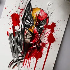 A mixed-media fan art piece of Deadpool and Wolverine. I combined the sharp, graphic style of colored pencils and markers with detailed graphite shading to capture the energy of these two iconic comic book characters.