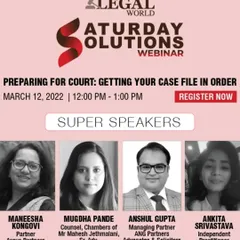 Our Managing Partner, Anshul Gupta, featured as a speaker in a BW Legal World webinar. We regularly participate in such discussions to share our expertise on topics like case preparation and court procedures.