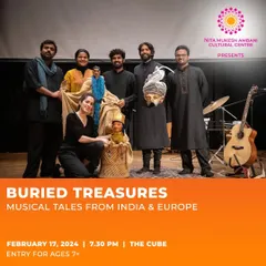 Our ensemble cast for 'Buried Treasures' presented by the Nita Mukesh Ambani Cultural Centre. This image features our multicultural team of singers, actors, and puppeteers who bring the musical tales to life.
