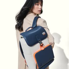 A chic and modern makeup look for the Urban Jungle backpack campaign. The makeup is polished and sophisticated, with a defined eye and a neutral lip to complement the smart-casual styling.
