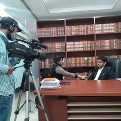 My first media interaction in my new office, discussing contemporary legal issues with a journalist.