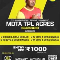 Get ready for the MDTA TPL Acres Open in March. This district ranking tournament is a great opportunity for young players to earn points and gain experience.