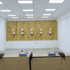 A clear view of my clean, well-lit, and professionally equipped 10m indoor shooting range. Safety and a quality environment are my top priorities for all shooters.