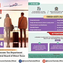 This official alert from the Income Tax Department is for taxpayers holding foreign assets or earning foreign income. It is mandatory to fill the Foreign Asset (FA) schedule in your ITR, and I can guide you through this complex disclosure process.