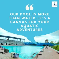 We believe our pool is more than just water; it's a canvas for your aquatic adventures. This is our beautiful Olympic-size pool at Wilson Garden, waiting for you to dive in.