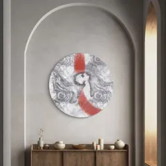 "Take me Home," a digital painting with Buddhist themes, shown here in a circular mockup. The piece is about the journey towards enlightenment and finding our true home within.