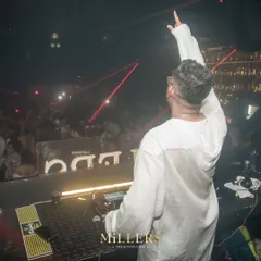 A classic DJ pose from a packed night at Millers in Pune. I love connecting with the crowd, whether it is through the mic or from behind the decks.
