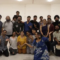 The team that makes it happen! A group photo of our performers, fellows, and volunteers after a successful Seekho Showcase 3.0, celebrating the collective effort and shared joy of the evening.