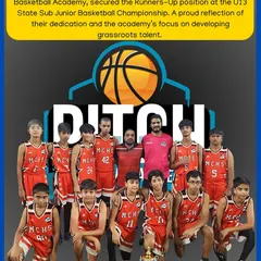 Our MCHS Boys team, fully trained and developed at our academy, secured the Runners-Up position at the U13 State Sub Junior Basketball Championship.