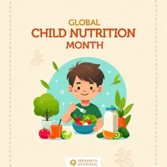 This graphic for Global Child Nutrition Month highlights my belief in laying a foundation for lifelong health. Proper nutrition is essential for a child's growth and development.
