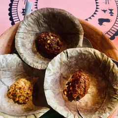 A meal can be a privilege, and our Bastar Food Festival was just that. This image shows a selection of tribal chutneys, each telling a story of the region's unique ingredients and culinary traditions.