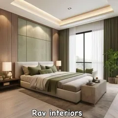 This master bedroom is a perfect example of a serene retreat. We used a soothing green and wood theme, with a floor-to-ceiling upholstered headboard, ambient bedside lighting, and large windows to create a connection with the outdoors. It’s a space designed for ultimate rest and relaxation.