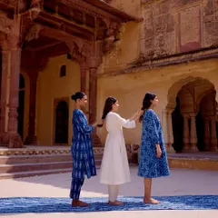 A shot from the campaign I directed for Folksong Stories in Jaipur. We wanted to create a narrative of sisterhood and tradition, and this moment captured that feeling perfectly.