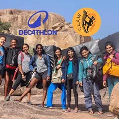 Throwback to our feature with Decathlon! This photo captures the spirit of our crew, all geared up and ready for an adventure in Hampi. We're so proud of how much our community has grown.