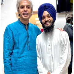 With the legendary Ustad Fazal Qureshi ji, son of my Dada Guru Ustad Allarakha Khan Sahab. It is an honor to be in the presence of such greatness.