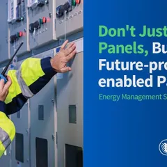 I help you build future-proof, IoT-enabled panels. Here, an engineer works on a smart panel, showcasing the integration of my energy management software.