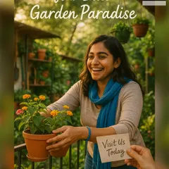 This image captures the feeling I aim for: your own little garden paradise. A simple terracotta pot with colorful Lantana flowers can instantly brighten a balcony railing and bring a smile to your face.