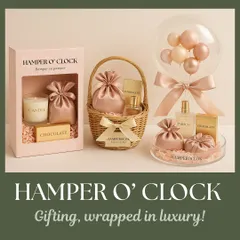 Gifting, wrapped in luxury. This image showcases our range of elegant packaging options, from window boxes and wicker baskets to balloon-topped arrangements.