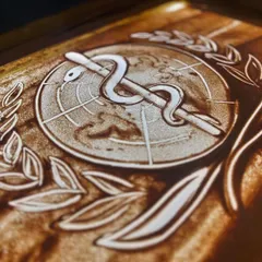 A different perspective of the WHO logo sand art. My performance was a call to action, urging leaders to invest in WHO's mission for a healthier future. The art was designed to evoke a sense of global responsibility.