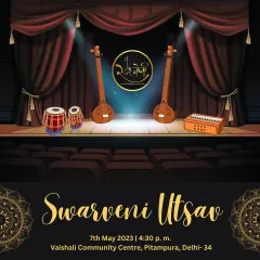 The invitation for our Annual Swarveni Utsav. We invite all music lovers to join us in this celebration of music and learning.