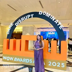 Standing proud at the WOW Awards Asia 2025. The event's theme, 'Dare Disrupt Dominate', perfectly encapsulates my professional philosophy.