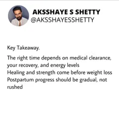 The key takeaway for any new mother is that the right time to resume dieting and exercise depends on medical clearance, your personal recovery, and energy levels. Healing and strength must always come before weight loss, and postpartum progress should be gradual, not rushed.