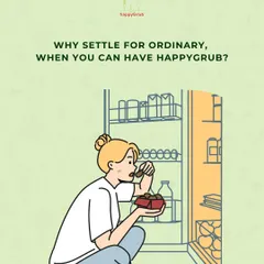 Why settle for ordinary when you can have HappyGrub? We make eating healthy extra tasty and convenient.