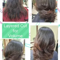 A layered cut specifically designed to create maximum volume and bounce. This is a great option for clients with fine or flat hair who want a fuller, more lively appearance.