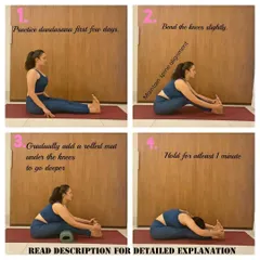 If you think you're "not flexible enough" for yoga, my classes are for you. Here I break down the Seated Forward Fold (Paschimottanasana) into four manageable steps, using props to help you find a comfortable and effective stretch without straining your back.