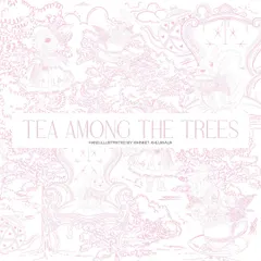 Welcome to 'Tea Among the Trees', a whimsical woodland tea party. This hand-illustrated collection features bunnies and squirrels in their finest attire, perfect for creating a magical storybook feel in a child's room or for party invitations.
