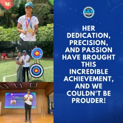 A collage celebrating the dedication, precision, and passion of our archery champion, Jagriti Bansal. We couldn't be prouder.