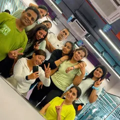 A mirror selfie with my fantastic Zumba group at Prashant Vihar. Everyone is smiling and feeling great after a solid workout.