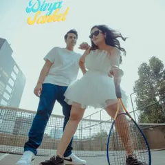 A fun and unconventional pre-wedding shoot on a tennis court. The couple's playful poses and stylish, casual outfits create a modern and energetic vibe that shows off their personalities.
