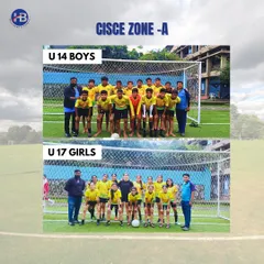 We are proud to foster talent in both boys' and girls' football. This image from the CISCE Zone-A tournament highlights our U14 boys' and U17 girls' teams, demonstrating our commitment to providing equal opportunities and expert coaching for all athletes.