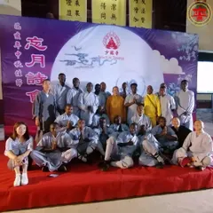 With fellow disciples at the Shaolin Temple. The journey of martial arts is a shared one, built on a community of practice and respect for the masters who came before us.