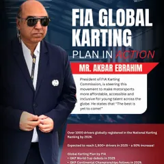 We are proud to support the FIA Global Karting Plan, led by Mr. Akbar Ebrahim. This initiative aims to make motorsport more accessible and create a global ranking system to identify and promote young talent.