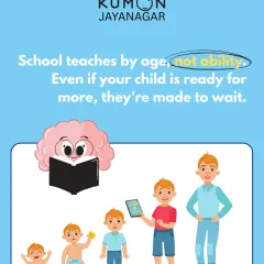 School often teaches by age, but I focus on ability. My program lets your child learn at their own pace, moving ahead when they're ready and building confidence, focus, and time management skills without pressure.
