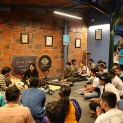 The audience completely absorbed during our bhavageete concert. For me, "badukonthara bhavageete" which means life itself is like a light song.