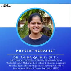 Meet Dr. Raina Quinny, who holds a Master's in Musculoskeletal & Sports Rehabilitation. With experience at Father Muller Medical College, she is dedicated to helping our athletes avoid injuries and achieve their full potential.