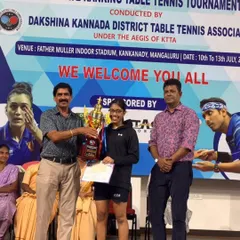 Celebrating multiple wins at the 3rd State Ranking Tournament in Mangalore. Kaira Baliga placed as 2nd Runner Up in the U17 Girls category and was the Winner in the NMS category.