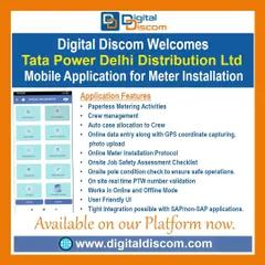 Streamline your metering operations with the Mobile Application for Meter Installation. This tool facilitates paperless meter installation and removal activities, featuring crew management, online data entry with GPS capture, and an online meter installation protocol to ensure regulatory compliance.