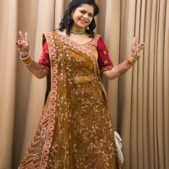 A fun and happy bridal portrait. I encourage brides to express their joy, resulting in lively photos like this one.