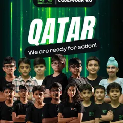 Our students are ready for action on the world stage. This poster features the brilliant young minds representing India at the Codeavour International competition in Qatar, ready to showcase their innovation.