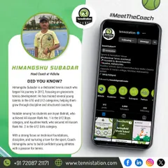 Meet Coach Himangshu Subadar, our Head Coach at Vidisha. Specializing in grassroots development since 2012, he has trained top-ranking junior players by focusing on technical foundations and nurturing a love for the sport.