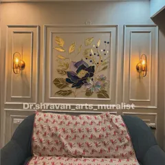 This floral piece, with its piped outlines and gold foil details, is one I'm particularly proud of. It's a testament to the skills I've learned from my mentors, combining different techniques to create something truly special.