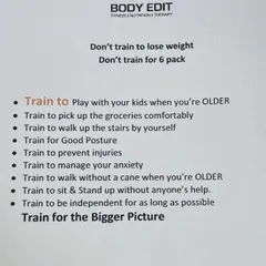 This is my core belief. We don't train for a six-pack; we train for life. We build strength to play with our kids, carry groceries without pain, and stay independent as we grow older. Aesthetics are a happy side effect of being truly healthy and functional.