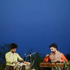 A magical outdoor concert under the moon. The setting of a performance adds so much to the mood of the music. This was a beautiful evening of Hindustani classical music.