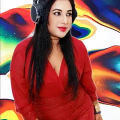 A creative portrait of me in my element, with headphones on and ready to make music. This image was featured by Google India.
