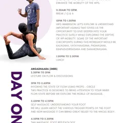 Day one of our Angarasa workshop focuses on unwinding the hips. We explore functional movements, self massage for the feet, and how to invoke a state of flow using props.